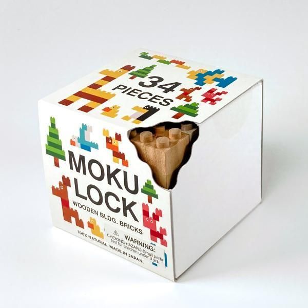 もくロック 34ピース 目玉シール付 - もくロック - 国産天然木の無垢材