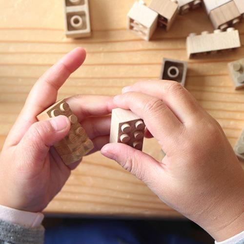 もくロック 34ピース 目玉シール付 - もくロック - 国産天然木の無垢材