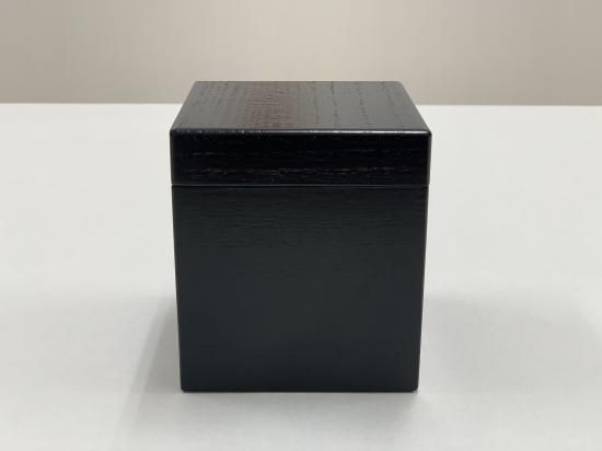 桐箱（ぐい呑み・中・黒塗り・ツヤ消し）【中サイズ 幅約9.7cm