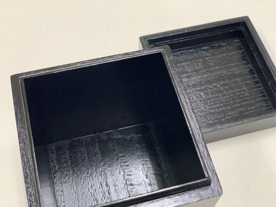 桐箱（ぐい呑み・中・黒塗り・ツヤ消し）【中サイズ 幅約9.7cm