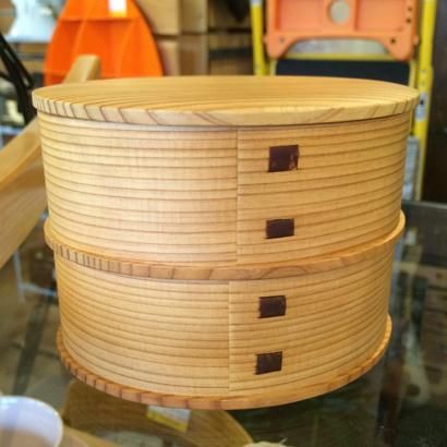 秋田杉 大館工芸品 曲げわっぱ 二段弁当箱 秋田杉 大館工芸品 曲げわっぱ 二段弁当箱