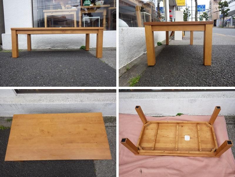 無印良品 MUJI バーチ材 ローテーブル W120cm 希少廃番 ◇ 無印良品 MUJI バーチ材 ローテーブル W120cm 希少廃番 ◇