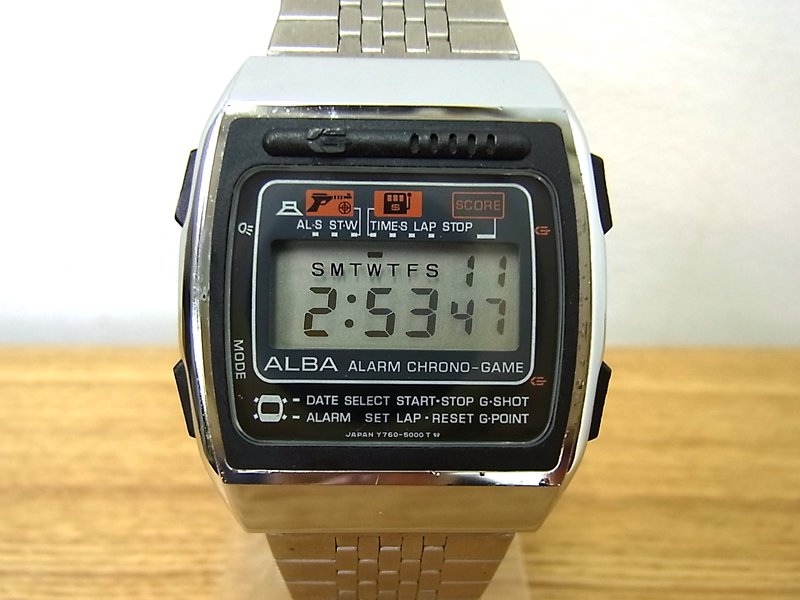 お買得品 レトロ貴重品 SEIKO ALBA クロノゲーム インベーダー