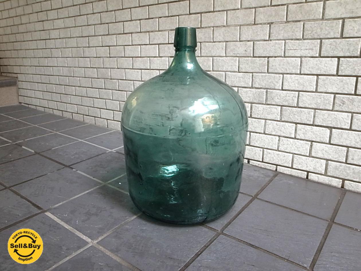昭和レトロ 古いガラス瓶 retoro アンティーク ボトル 気泡 B