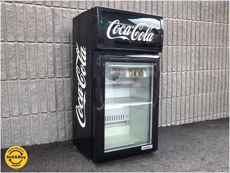 コカ コーラ Coca Cola 15年式 Haier製 卓上 ショーケース ミニ冷蔵庫 クーラーボックス 黒 Ledライトアップ 稼働ok 非売品 販促グッズ