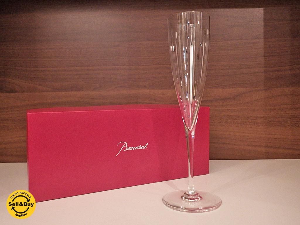 バカラ Baccarat ドンペリニヨン シャンパンフルート 箱付 B ○ 激安購入 バカラ フルール ドン・ペリニヨン シャンパングラス テーブル用品