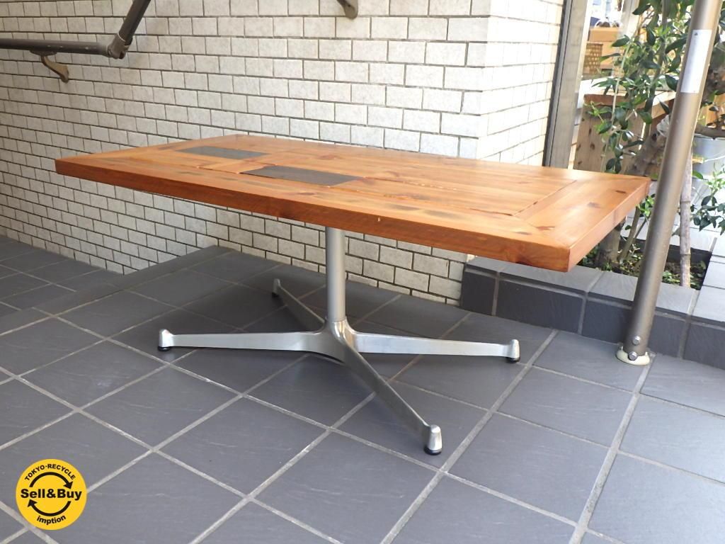 オリジナル リメイク コーヒーテーブル X脚 パイン材 モザイク天板 カフェテーブル オリジナル リメイク コーヒーテーブル X脚 パイン材 モザイク天板 カフェテーブル