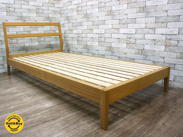 無印良品 木製ベッド/タモ材•ナチュラル（セミダブル）sealy製マット付 