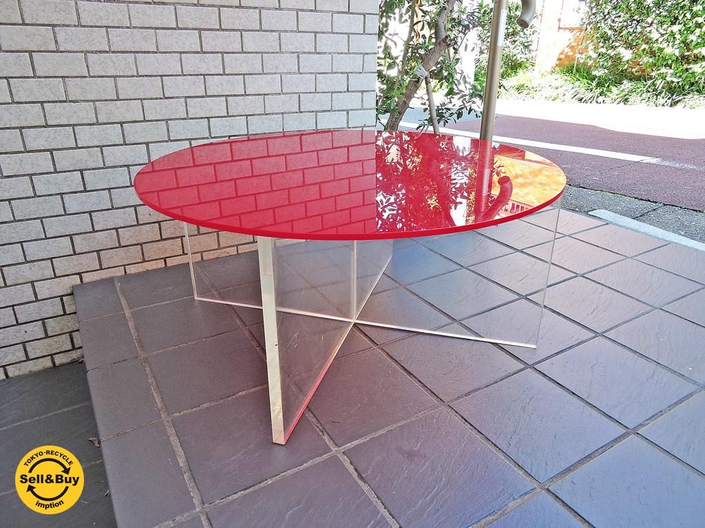 スペースエイジ アクリル ラウンド ローテーブル / センターテーブル □ スペースエイジ アクリル ラウンド ローテーブル / センターテーブル □