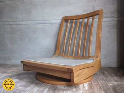 美品 カリモク家具 木製 回転座椅子 座椅子 和座椅子 ① - library 