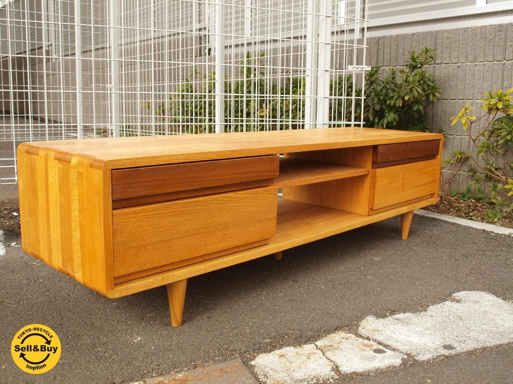 アクタス Actus シンフォニー Symphony Avボード 150ｃｍ タモ材 ウォールナット ツートンカラー テレビボード Tokyo Recycle Imption 東京 世田谷のリサイクルショップ デザイナーズ 北欧家具の販売 買取