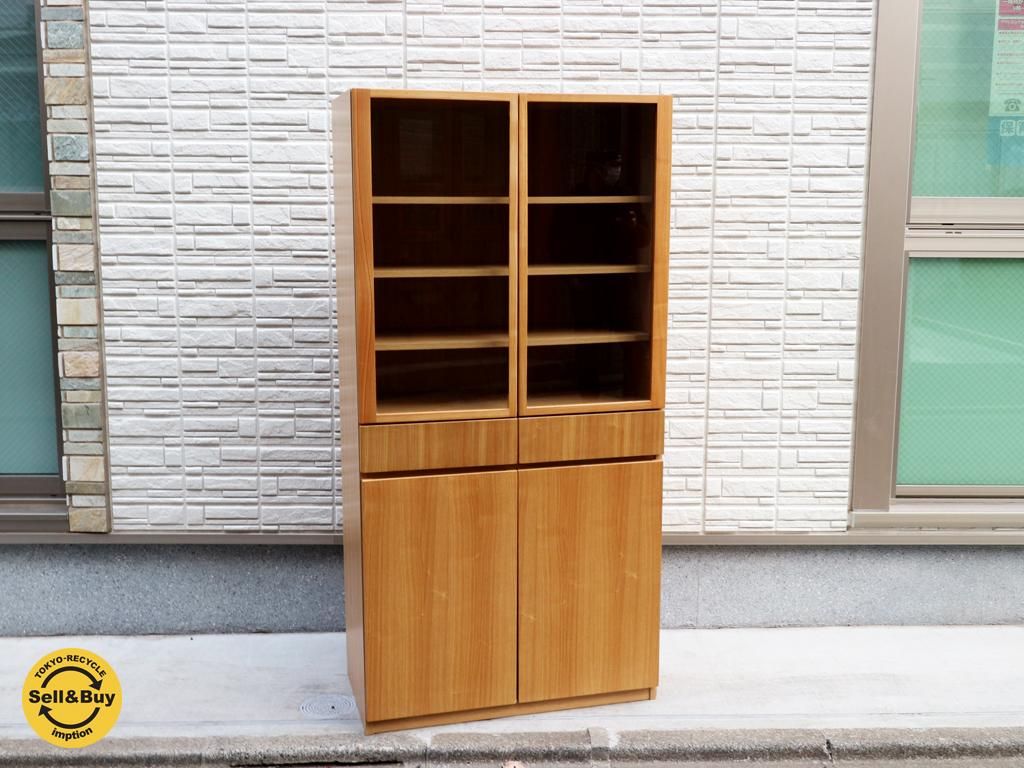 無印良品 Muji 木製 カップボード タモ材 食器棚 キャビネット シンプル ナチュラル Tokyo Recycle Imption 東京 世田谷のリサイクルショップ デザイナーズ 北欧家具の販売 買取