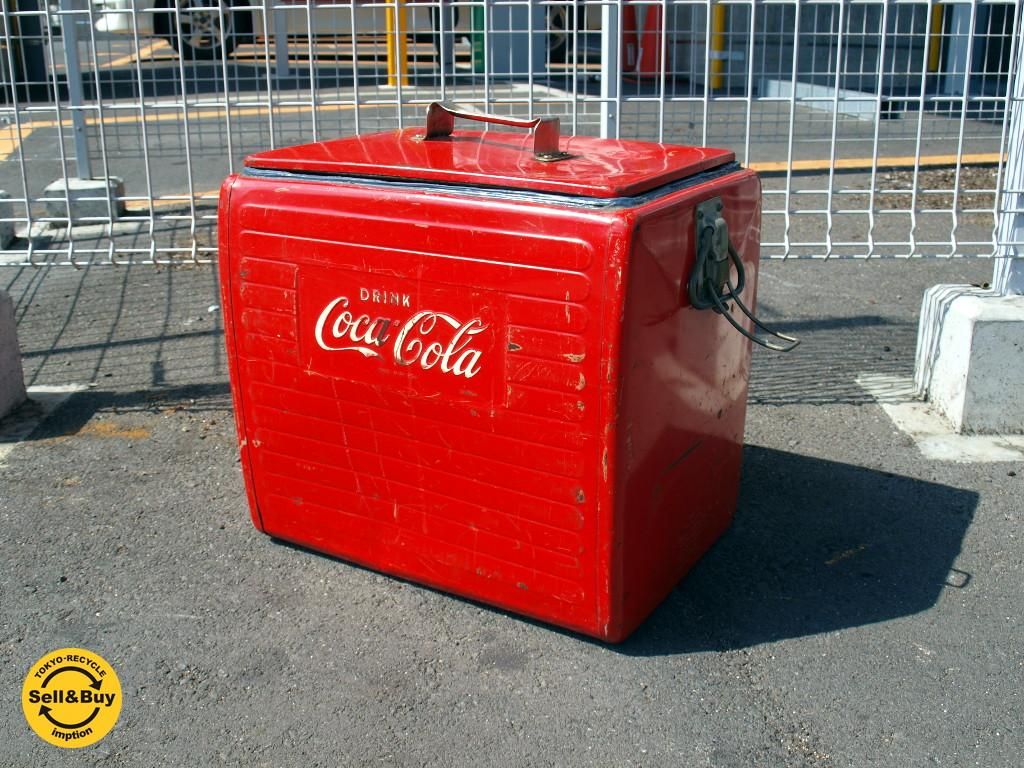 コカ コーラ Coca Cola エンボスロゴ クーラーボックス ボトルオープナー付 Ice Us ヴィンテージ Tokyo Recycle Imption 東京 世田谷のリサイクルショップ デザイナーズ 北欧家具の販売 買取