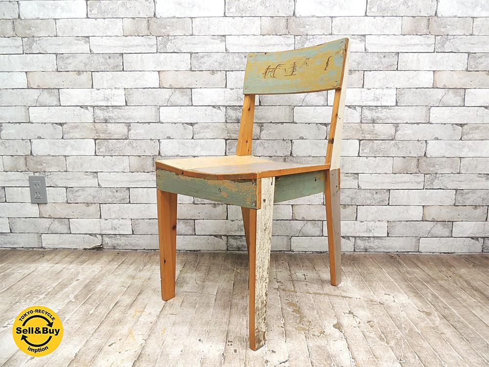 スクラップウッドチェア Scrapwood Chair 廃材 シャビーペイント インダストリアル パッチワーク Tokyo Recycle Imption 東京 世田谷のリサイクルショップ デザイナーズ 北欧家具の販売 買取 スクラップウッドチェア Scrapwood Chair 廃材 シャビーペイント インダストリアル パッチワーク Tokyo Recycle Imption 東京 世田谷のリサイクルショップ デザイナーズ 北欧家具の販売 買取