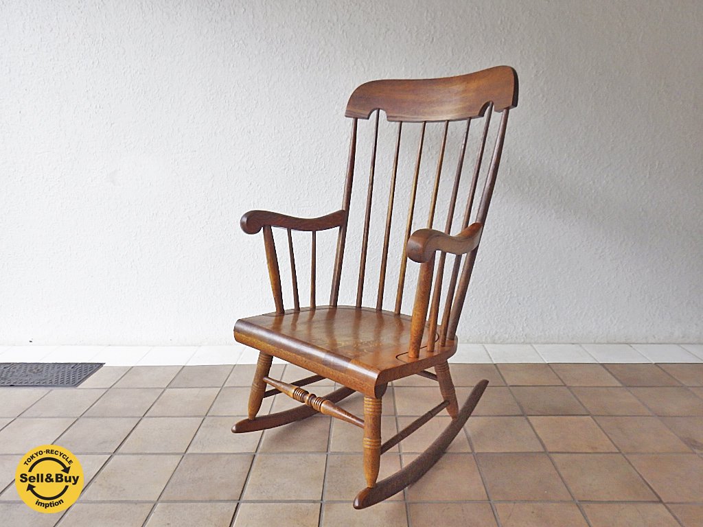飛騨産業 キツツキ 穂高 安楽椅子 ロッキングチェア C63 定価約6.8万 