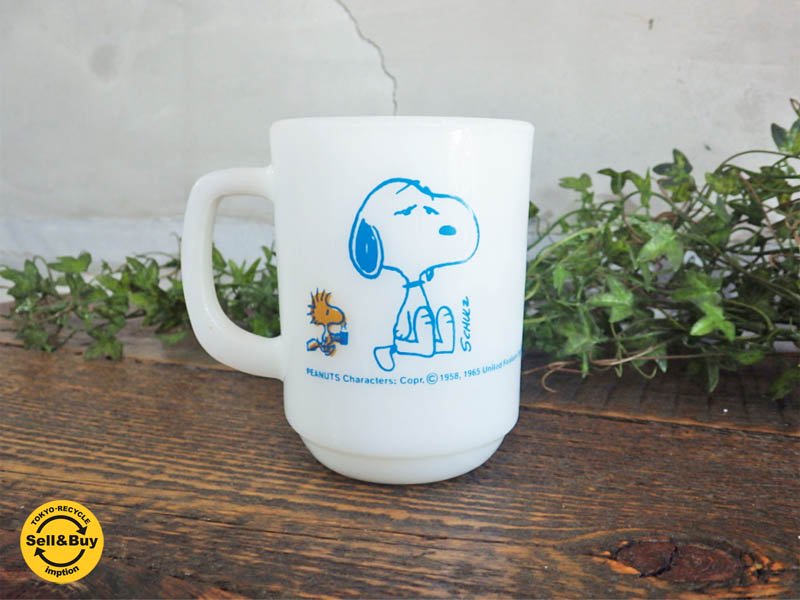 ファイヤーキング Fire King スヌーピー コーヒーブレイク Snoopy Coffee Break ヴィンテージマグカップ アンカーホッキング Tokyo Recycle Imption 東京 世田谷のリサイクルショップ デザイナーズ 北欧家具の販売 買取