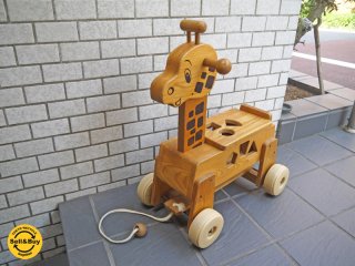 モッコ Mocco キリン 木製カート 乗用玩具 日本製 ■