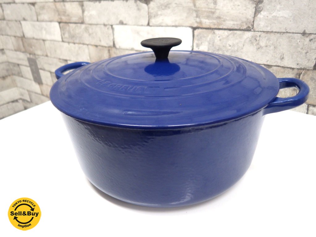 ルクルーゼ LE CREUSET ココットロンド 両手鍋 28cm ソノマブルー