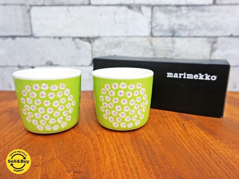 マリメッコ Marimekko プケッティ Puketti ラテマグ 2個セット 箱付き グリーン Tokyo Recycle Imption 東京 世田谷のリサイクルショップ デザイナーズ 北欧家具の販売 買取