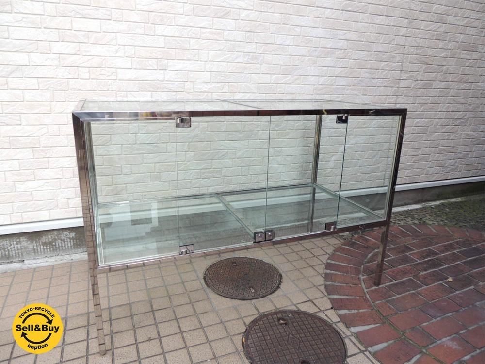 ガラスショーケース 6面ガラス 鍵付き W150xd75xh100 5cm ディスプレイケース 陳列棚 店舗什器 Tokyo Recycle Imption 東京 世田谷のリサイクルショップ デザイナーズ 北欧家具の販売 買取