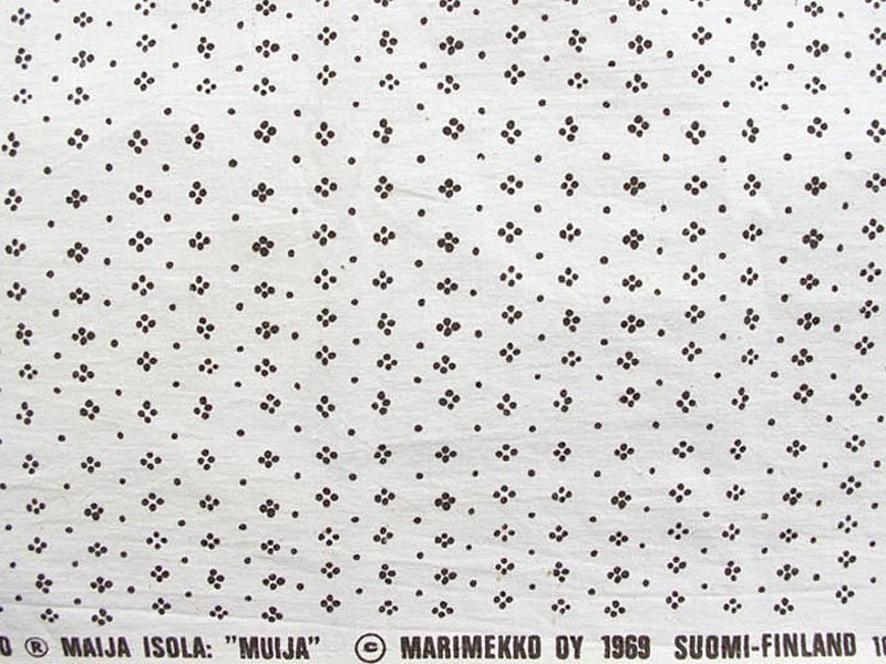 マリメッコ marimekko ムイヤ MUIJA ホワイト 125×140 ビンテージ 