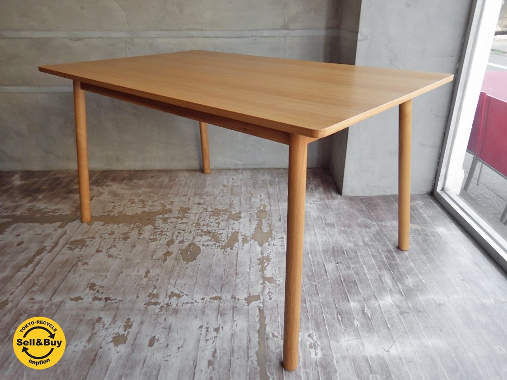 ダイニングテーブル 無印 オーク材 - 机/テーブル