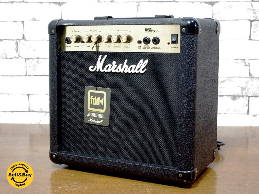 マーシャル Marshall 15ｗギターアンプ MG15CD ソリッドステート