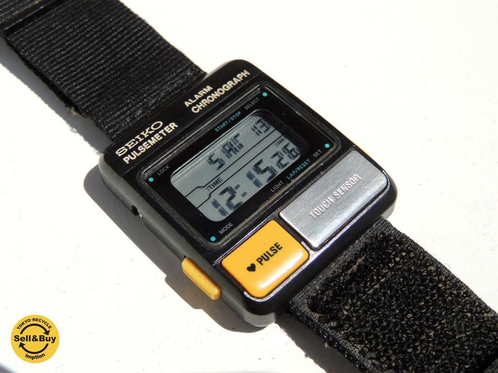 セイコー Seiko パルスメーター Pulsemeter 80 S デジタルウォッチ 心拍計 アラーム クロノグラフ ナイトライト付 19年製 ランナーズ Tokyo Recycle Imption 東京 世田谷のリサイクルショップ デザイナーズ 北欧家具の販売 買取