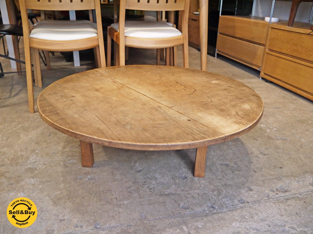 北欧レトロ 木製 ラウンドテーブル センターテーブル 形 卓 座卓