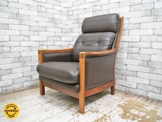 ヴィンテージ 本革 1P シングル ソファ レザー ミッド ヴィンテージ 本革 1P シングル ソファ レザー ミッド