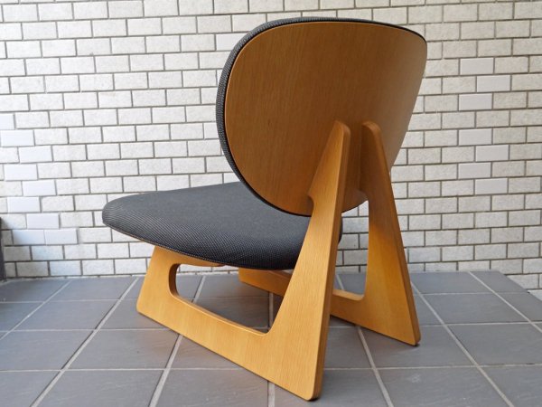 天童木工 TENDO 低座椅子 ローチェア ネイビー ナラ柾目 長大作 デザイン 和モダン ■