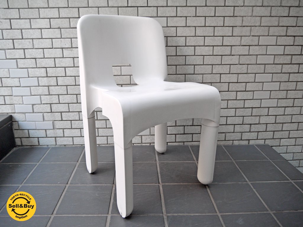 カルテル Kartell クラシカルチェア Classical Chair 4867 ジョエ・コロンボ Joe Colombo ホワイト B  -  TOKYO RECYCLE imption | 東京・世田谷のリサイクルショップ デザイナーズ・北欧家具の販売・買取