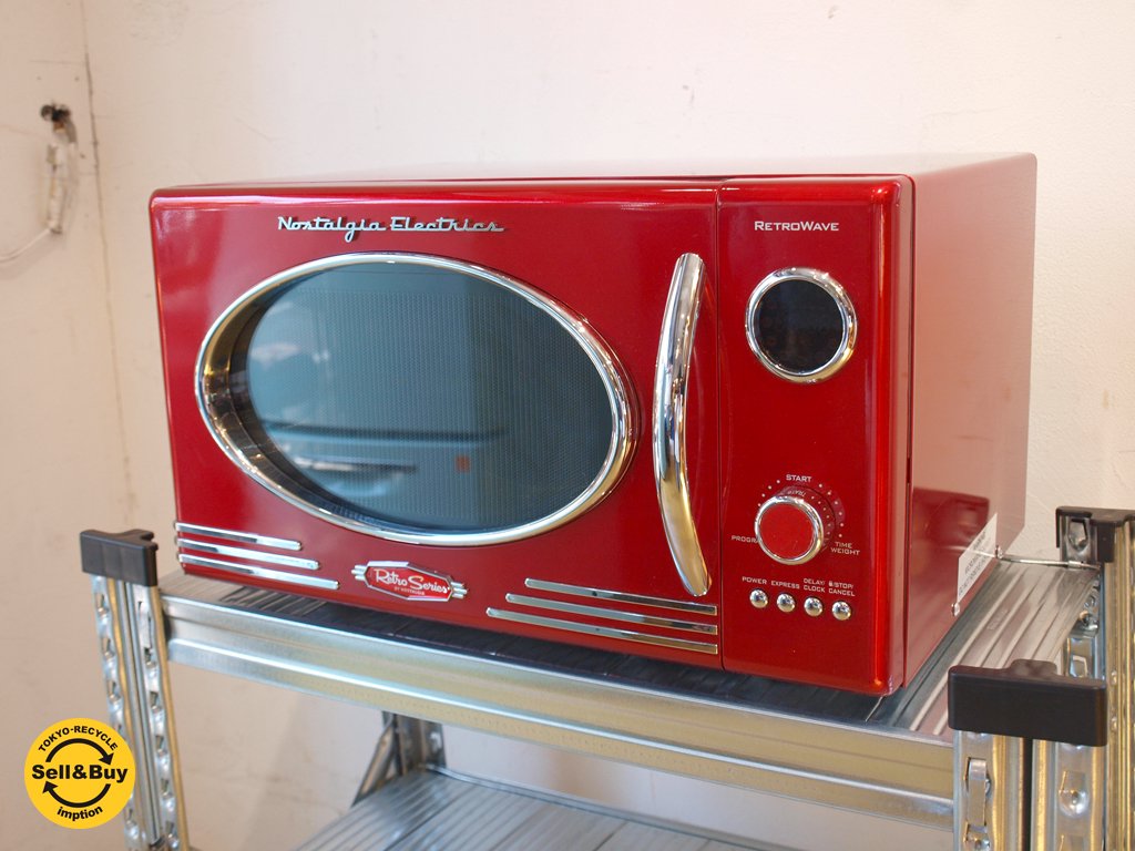 ノスタルジア エレクトリックス Nostalgia Electrics 電子レンジ Microwave Retro Series 9 レッド アメリカ レトロポップ Tokyo Recycle Imption 東京 世田谷のリサイクルショップ デザイナーズ 北欧家具の販売 買取