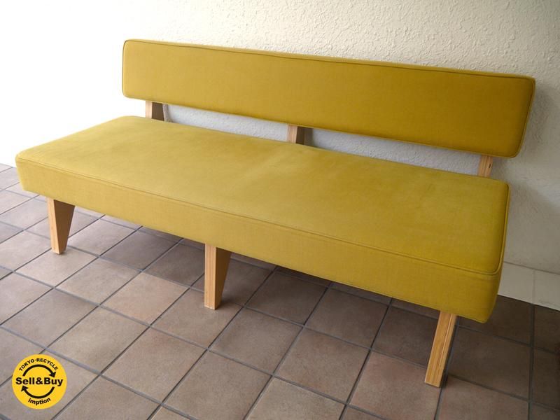 イデー Idee 現行 ソリッドベンチ Solid Bench ソファ 長椅子 Iffs 0250 人気ロングセラー 参考価格 185 900 状態良好 イエロー系生地 アッシュ材フレーム Tokyo Recycle Imption 東京 世田谷のリサイクルショップ デザイナーズ 北欧家具の販売 買取