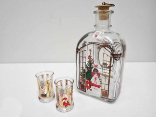 ホルムガード holmegaared クリスマスボトル ツリー 女の子 飾付け ショットグラス セット 1990年 デンマーク 箱付 ●