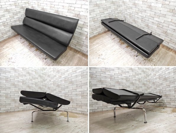 ϡޥߥ顼 Herman Miller ॺեѥ Eames Sofa Compact ӥơ 3ͳݤե ޤ ֥å C&R ॺ ߥåɥ꡼ 