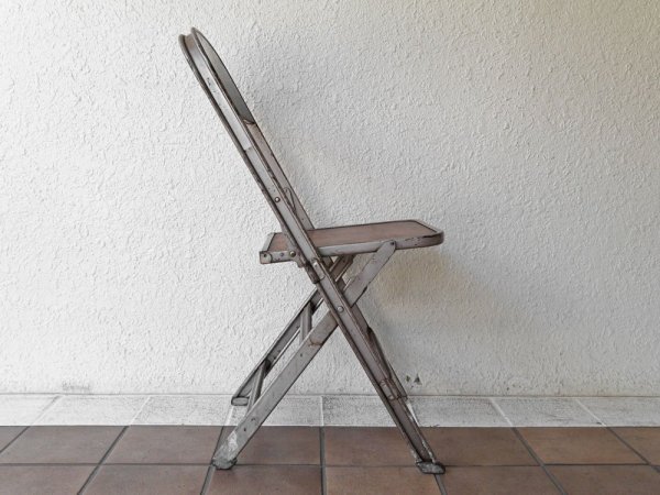 クラリン CLARIN フォールディングチェア Folding chair 折り畳みチェア 板座 ウッドシート × スチールフレーム 50's