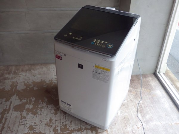 地域限定送料無料　美品 シャープ 洗濯乾燥機 ガラスタッチパネルES-PU11C