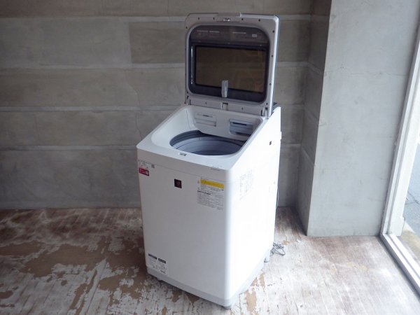 シャープ SHARP タテ型洗濯乾燥機 11kg 2019年製 ES-PU11C-S 超音波 ...