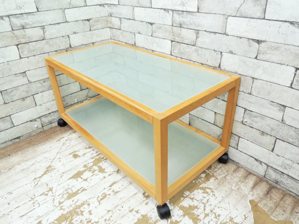 MUJI 無印良品 ガラス製 コーヒーテーブル - センターテーブル・ロー