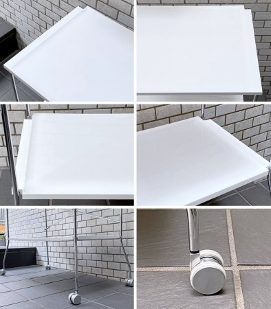 カルテル Kartell フリップ Flip 折り畳み式 キッチンワゴン テーブル ホワイト アントニオ・チッテリオ 定価約13.2万円 ■