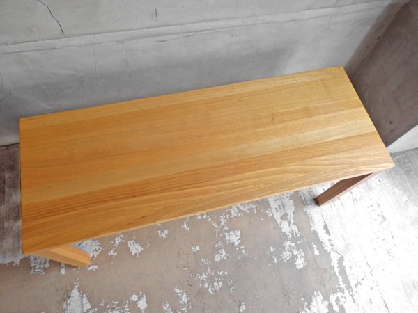 無印良品 MUJI タモ材 無垢集成材 板座 木製 ベンチ ローテーブル 