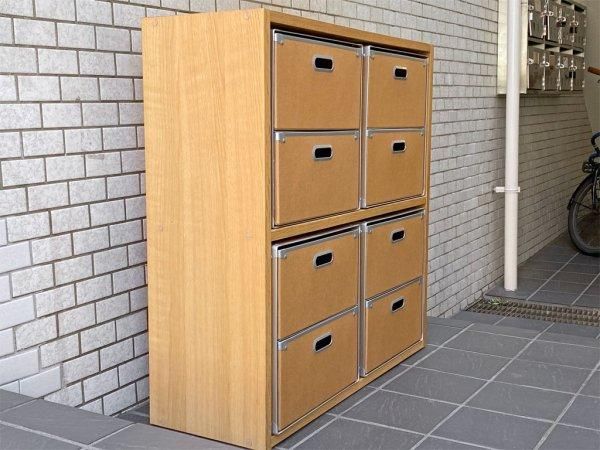 無印良品 MUJI スタッキングシェルフ 2段1列 オーク材 パルプボード2