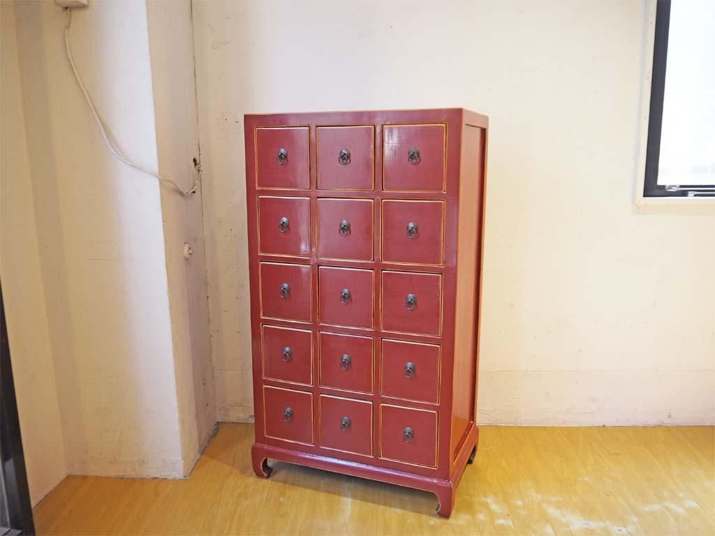 4段引出し 時代箪笥 アジアンキャビネット 収納 和室 引き出し 民芸家具 アジアン家具 箪笥 だんす 和タンス 引出 洋室に リビング収納 伝統工芸 大型 チェスト