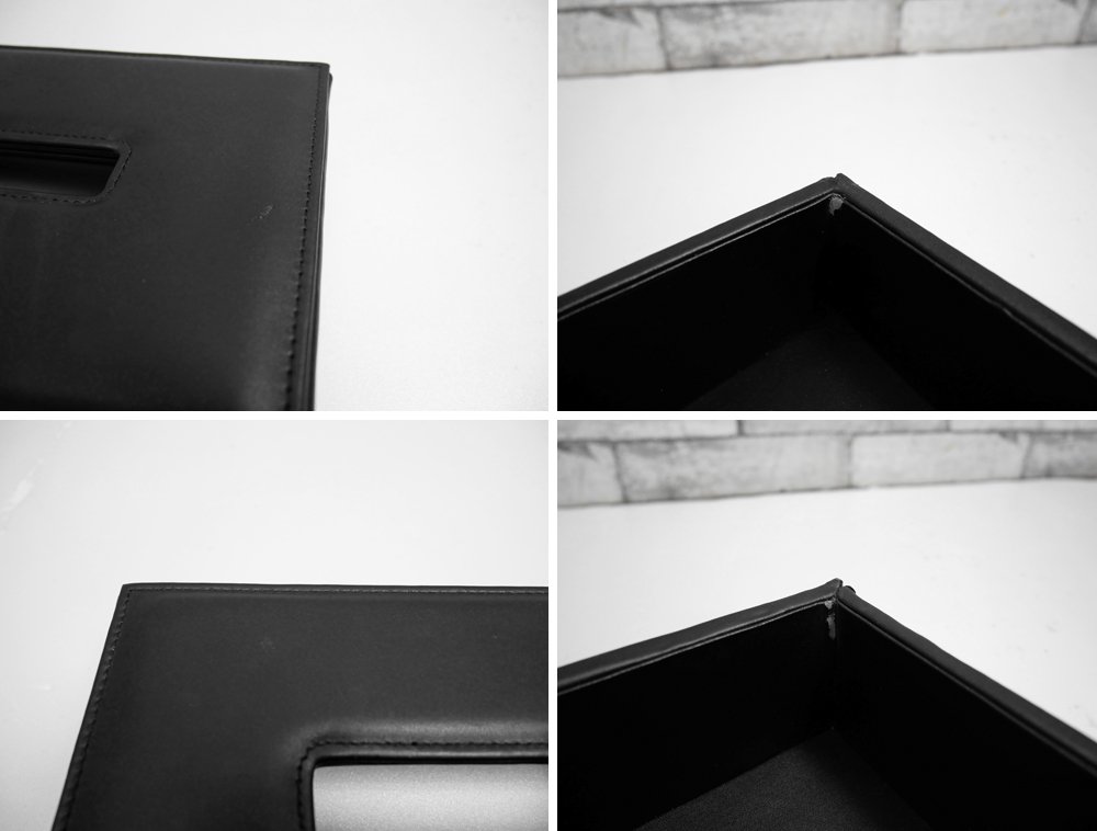 åʥ Cassina IXC. ꥸʥ ƥåܥå Leather tissue box ֥å  ǥ ꥢ 