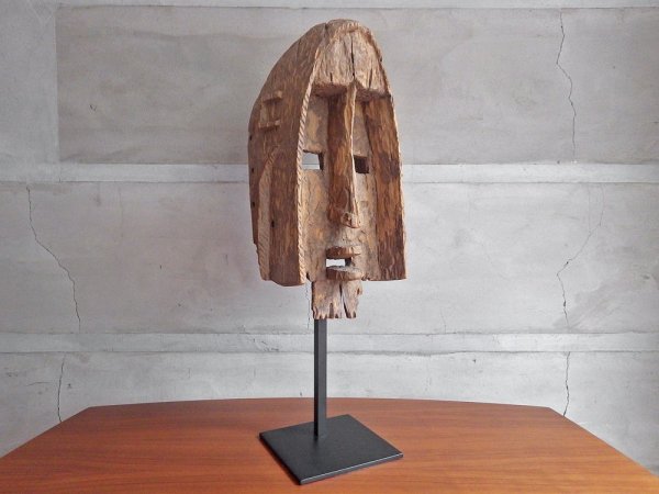 アフリカ ドゴン族 DOGON 木彫 仮面 マスク スタンド付き