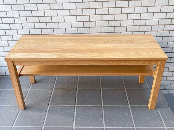 無印良品 MUJI 木製ベンチ オーク材 無垢集成材 板座 ベンチ テーブル
