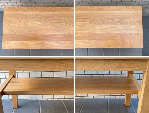 無印良品 MUJI 木製ベンチ オーク材 無垢集成材 板座 ベンチ テーブル 