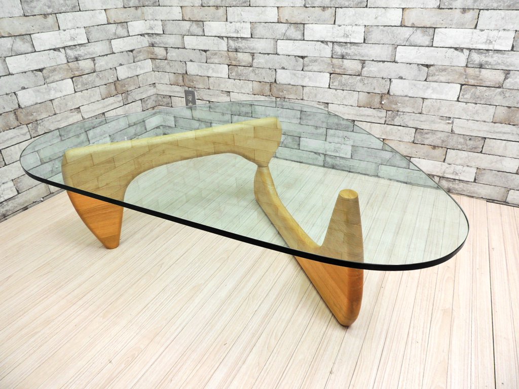 イサムノグチ Isamu Noguchi コーヒーテーブル Coffee Table ガラス天板厚15mm リプロダクト品 デザイナーズ家具