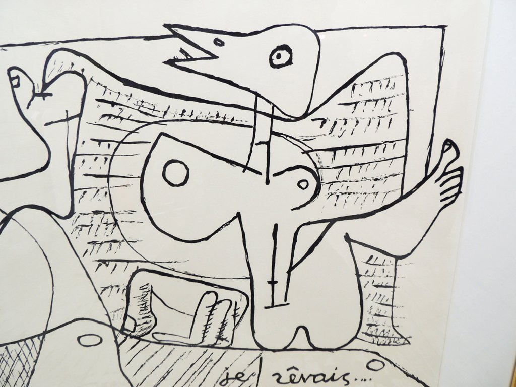 ル・コルビジェ Le Corbusier オリジナルリトグラフ Je Révais (B&W) 私は夢見ていた I dreamed 52 / 150 BKF RIVES アート ポスター ●
